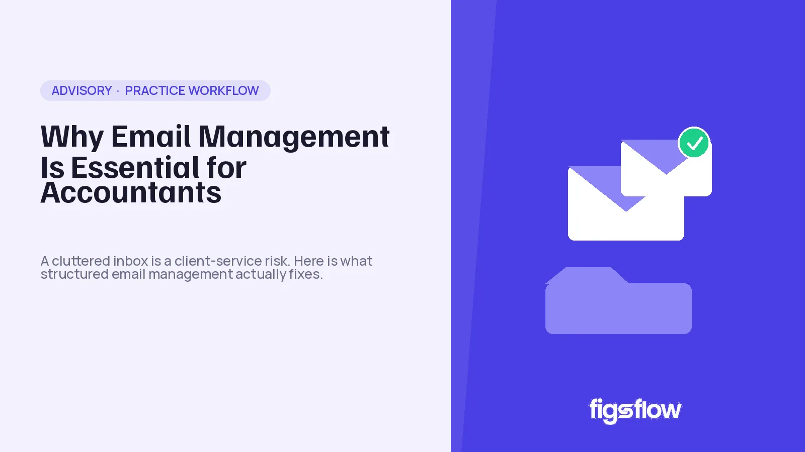 An informational graphic about email management for accountants.