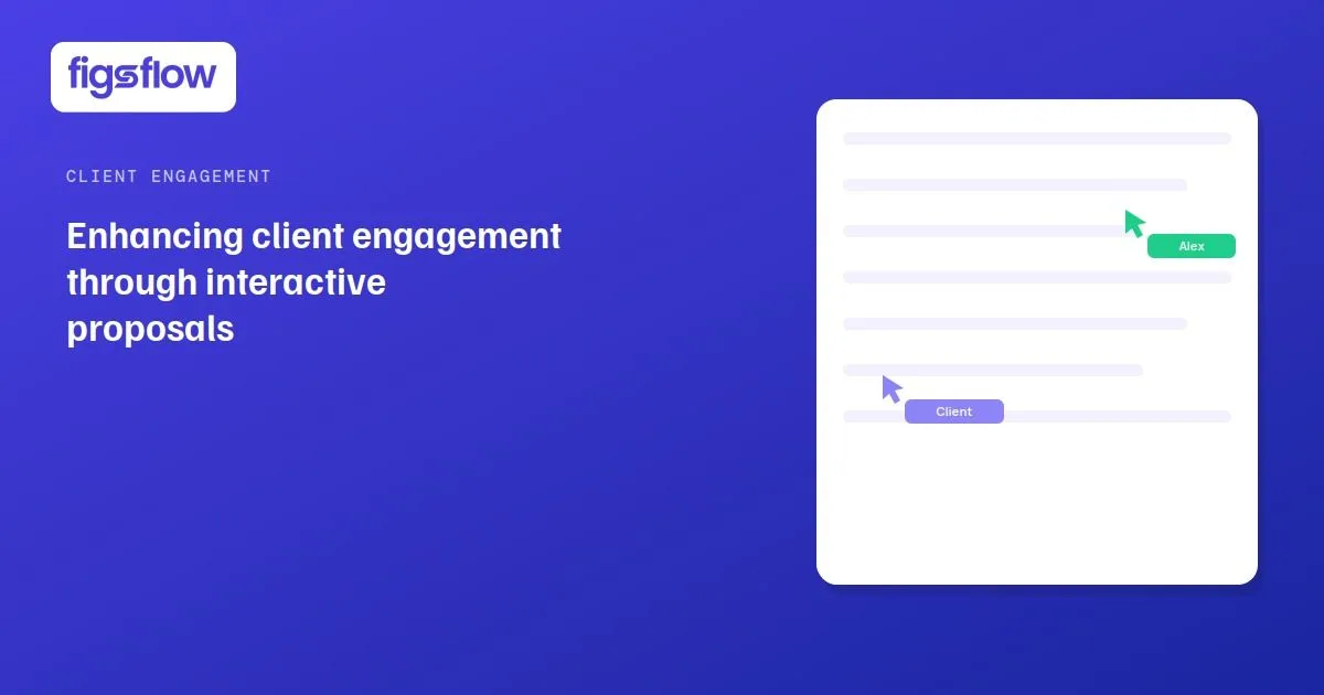 An image depicting a client engagement proposal with interactive elements.