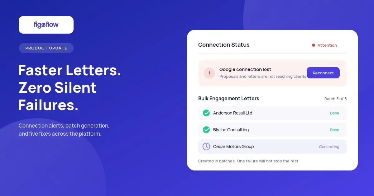 Faster Bulk Engagement Letters & Email Failure Alerts, Now Live