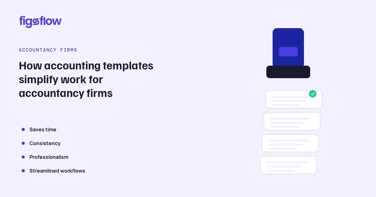 An infographic explaining how accounting templates assist accountancy firms.