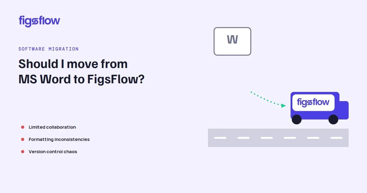 An image discussing the migration from MS Word to FigsFlow.