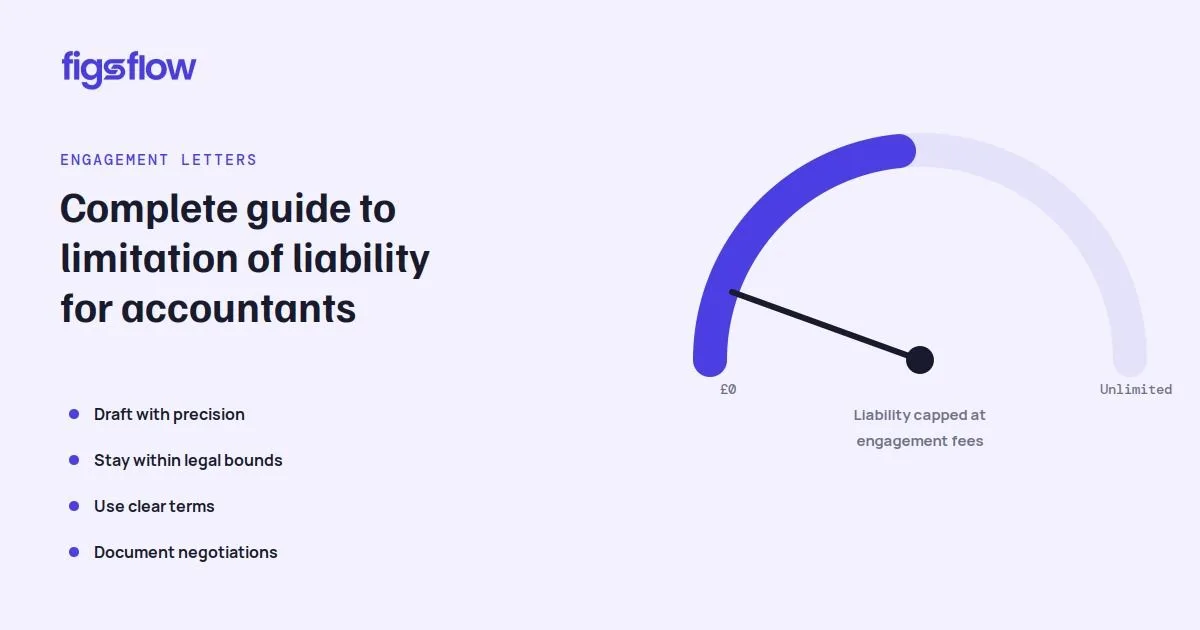 A graphical representation illustrating the limitation of liability for accountants.