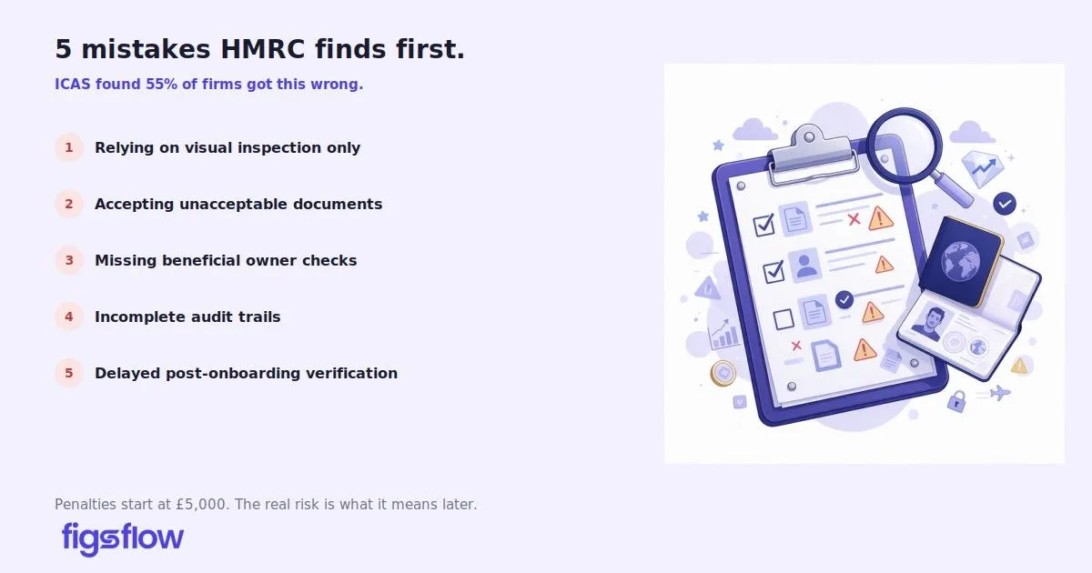 Mistakes HMRC Finds An infographic listing common mistakes found by HMRC in audits.