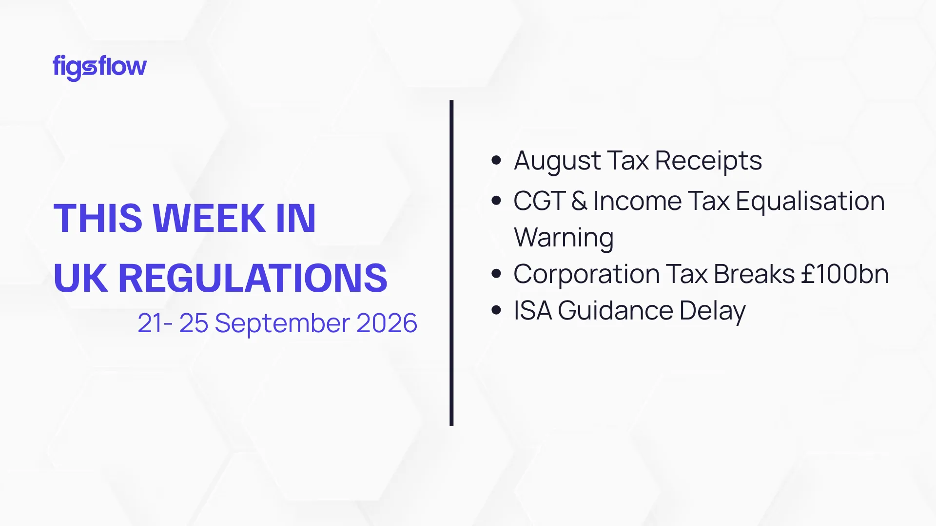 Text summarizing UK regulations for the week of September 21-25, 2026.