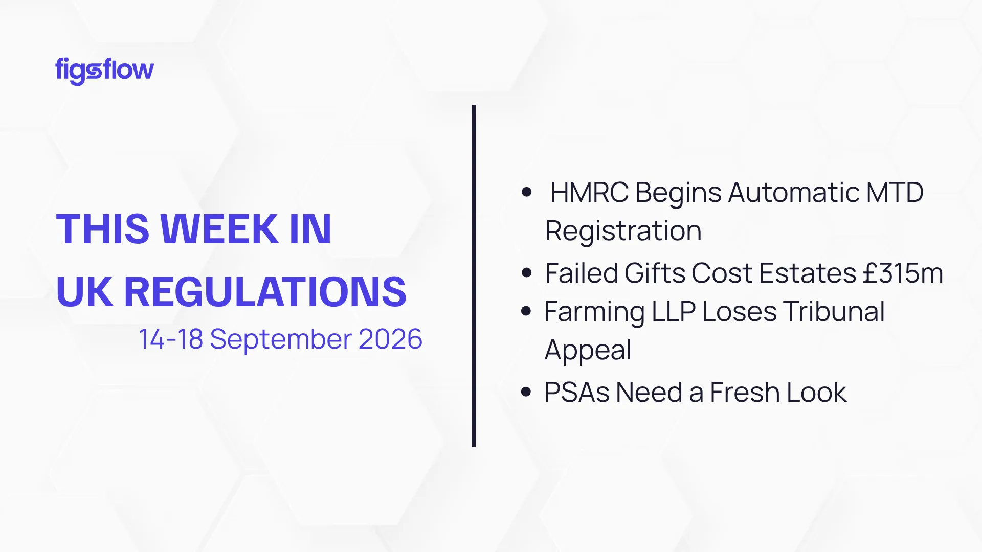 Weekly Overview of UK Regulations A summary of UK regulations for the week of September 14-18, 2026.