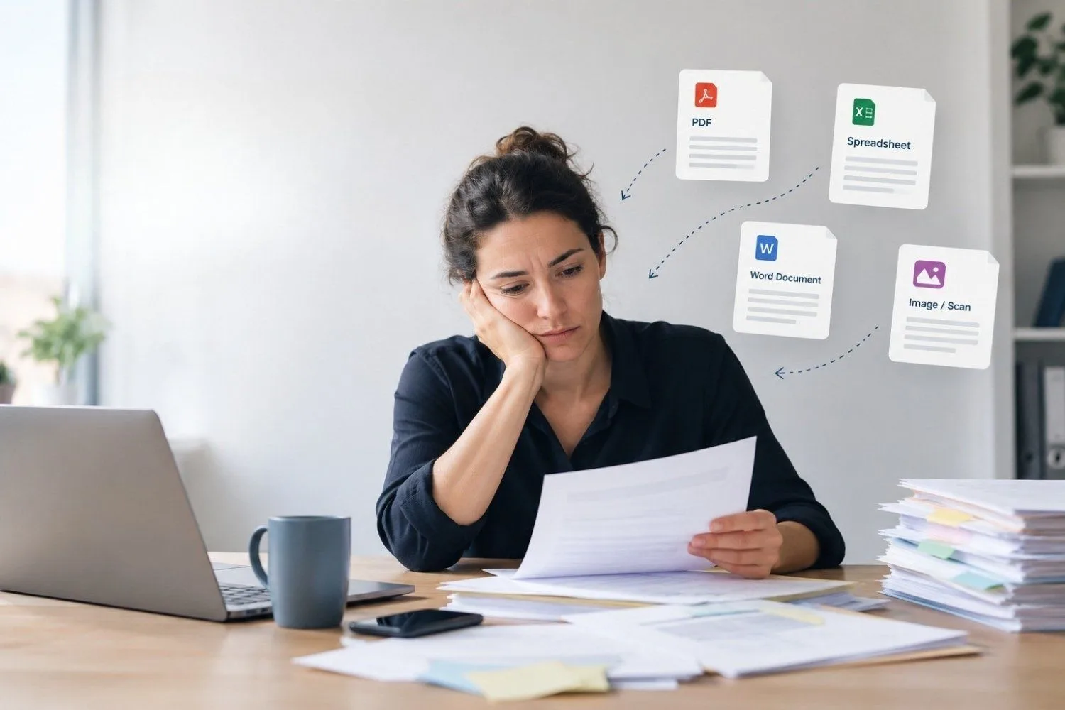 Two printed documents side by side on a desk, each showing a different fee for the same engagement