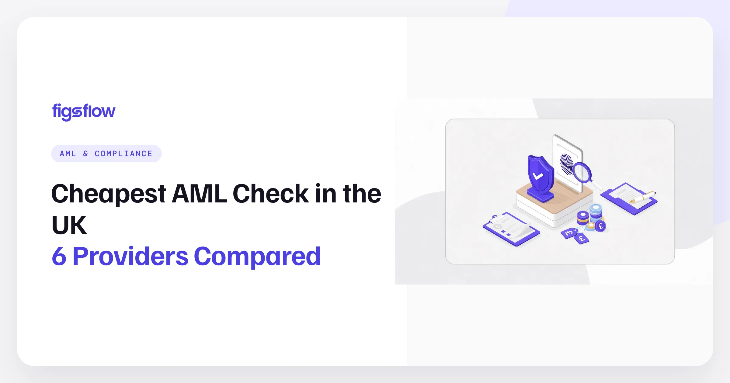 An illustration representing an AML check with various compliance tools.